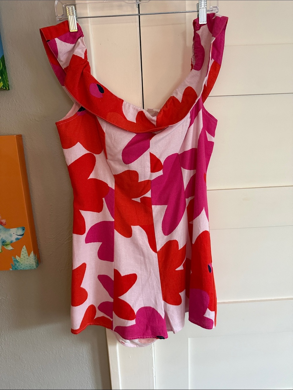 Sleeveless Floral Tank Top in Pink & Red